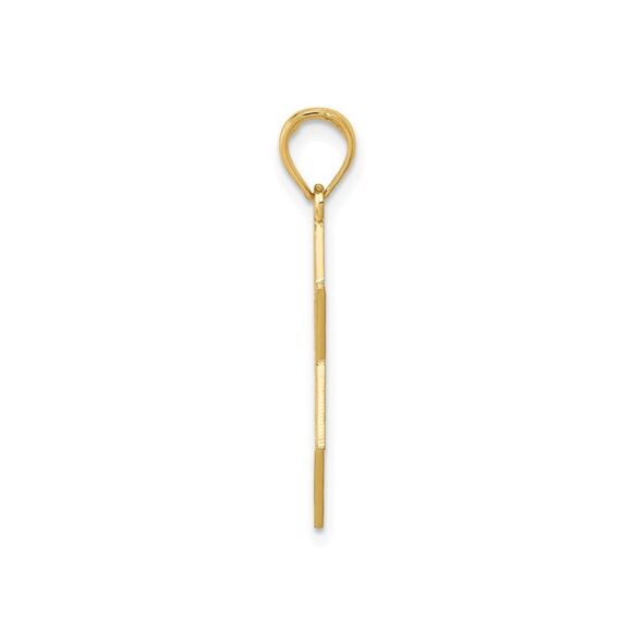 Star Of David with Menorah Pendant 14K Yellow Gold (NO CHAIN)